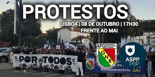 LISBOA: Profissionais da PSP e GNR manifestam-se “POR UM PORTUGAL SEGURO PARA TODOS”