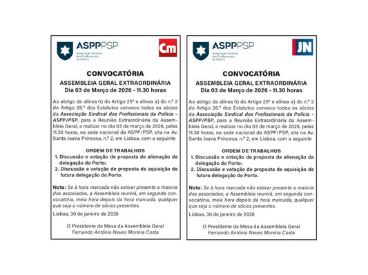 CONVOCATÓRIA  ASSEMBLEIA GERAL EXTRAORDINÁRIA  Dia 03 de março de 2026 - 11:30